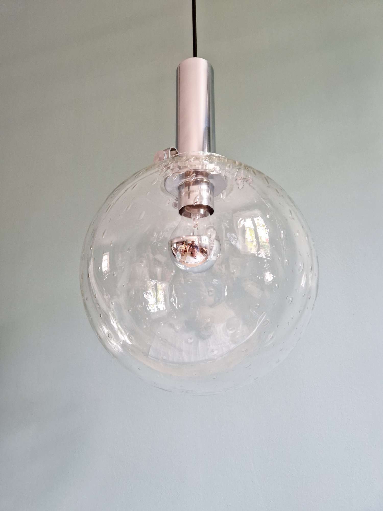 Suspension Space Age in blown bubble glass, 1970s
