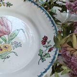 Set of 6 polychrome ironstone dessert plates