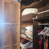 Walnut wardrobe, late 19th century