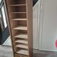 meuble rangement classeur bureau a rideau vintage marron
