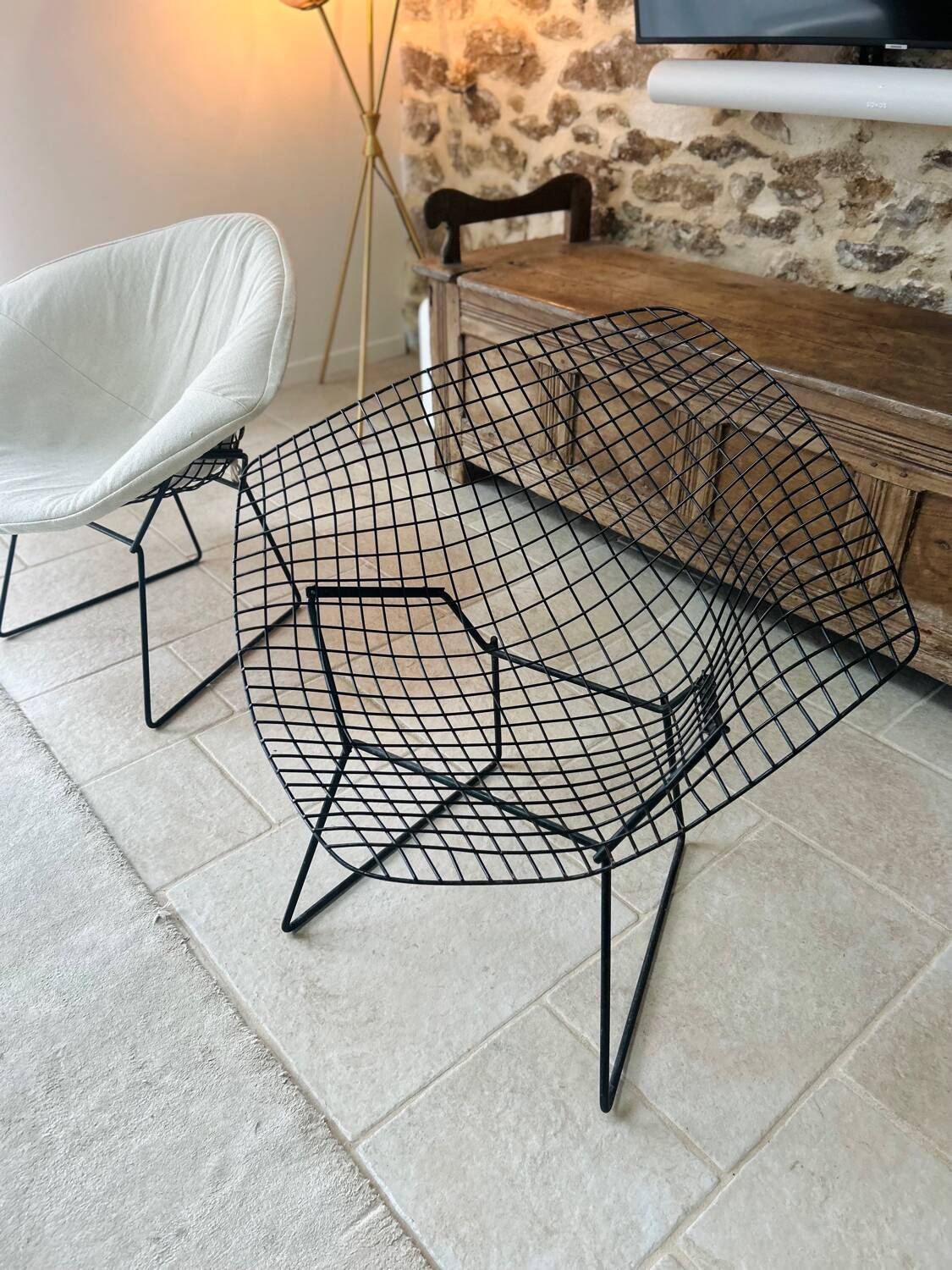 Pair of Diamond Harry Bertoia armchairs 1970