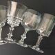 6 assorted crystal wine glasses