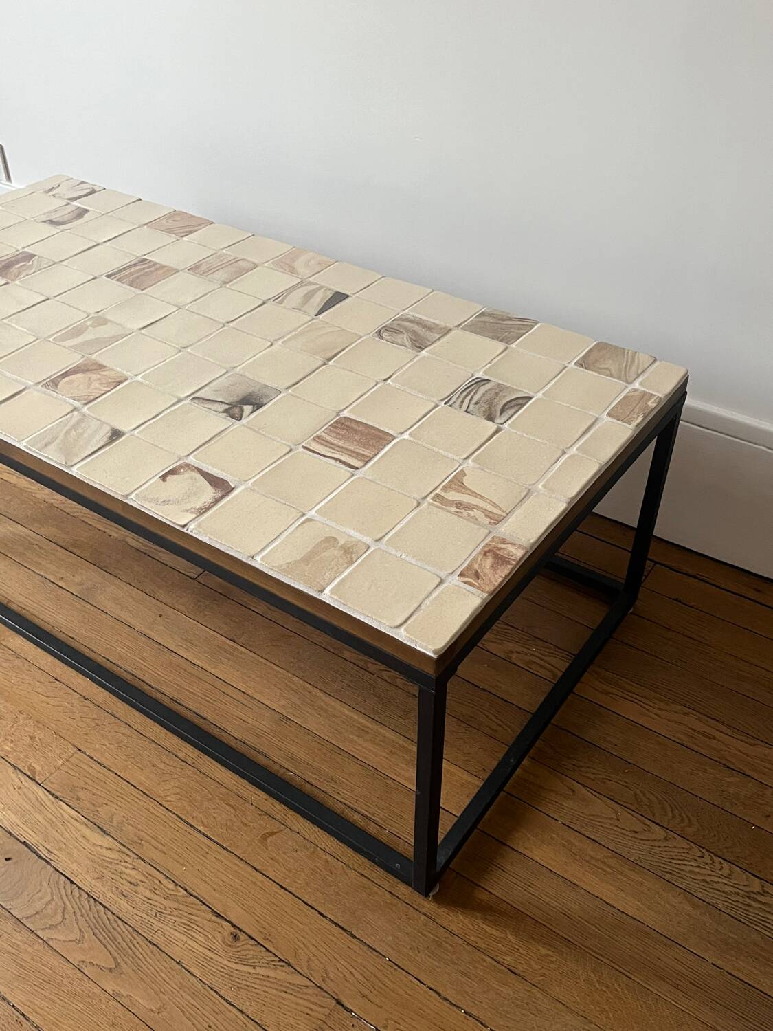 Ceramic and metal coffee table