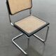 Chaise Cesca modèle b32 en chrome et noir par Marcel Breuer