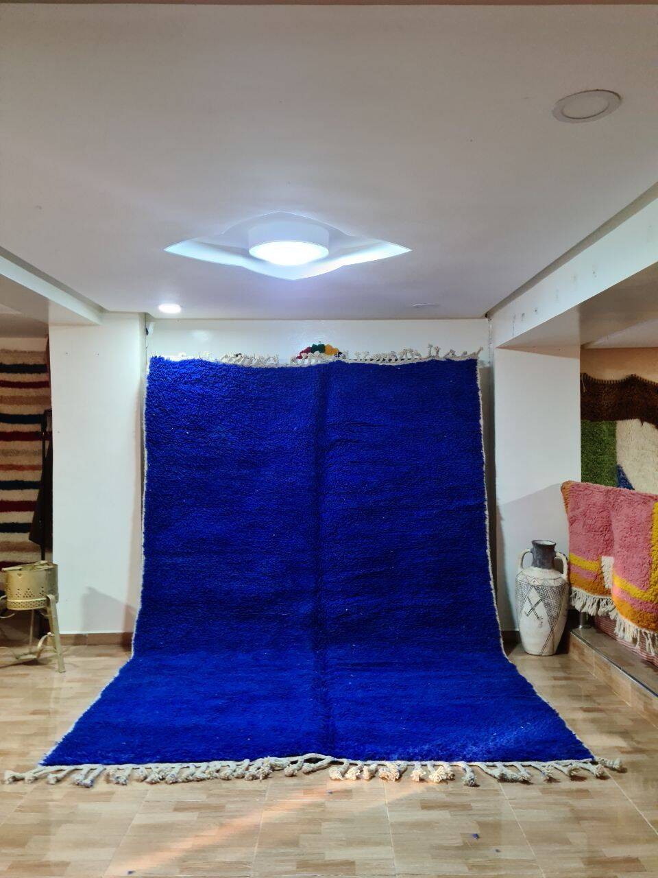 Berber rug blue majorelle 300x200cm - handmade