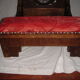 Pray-god Napoleon III in wood - orange fabrics