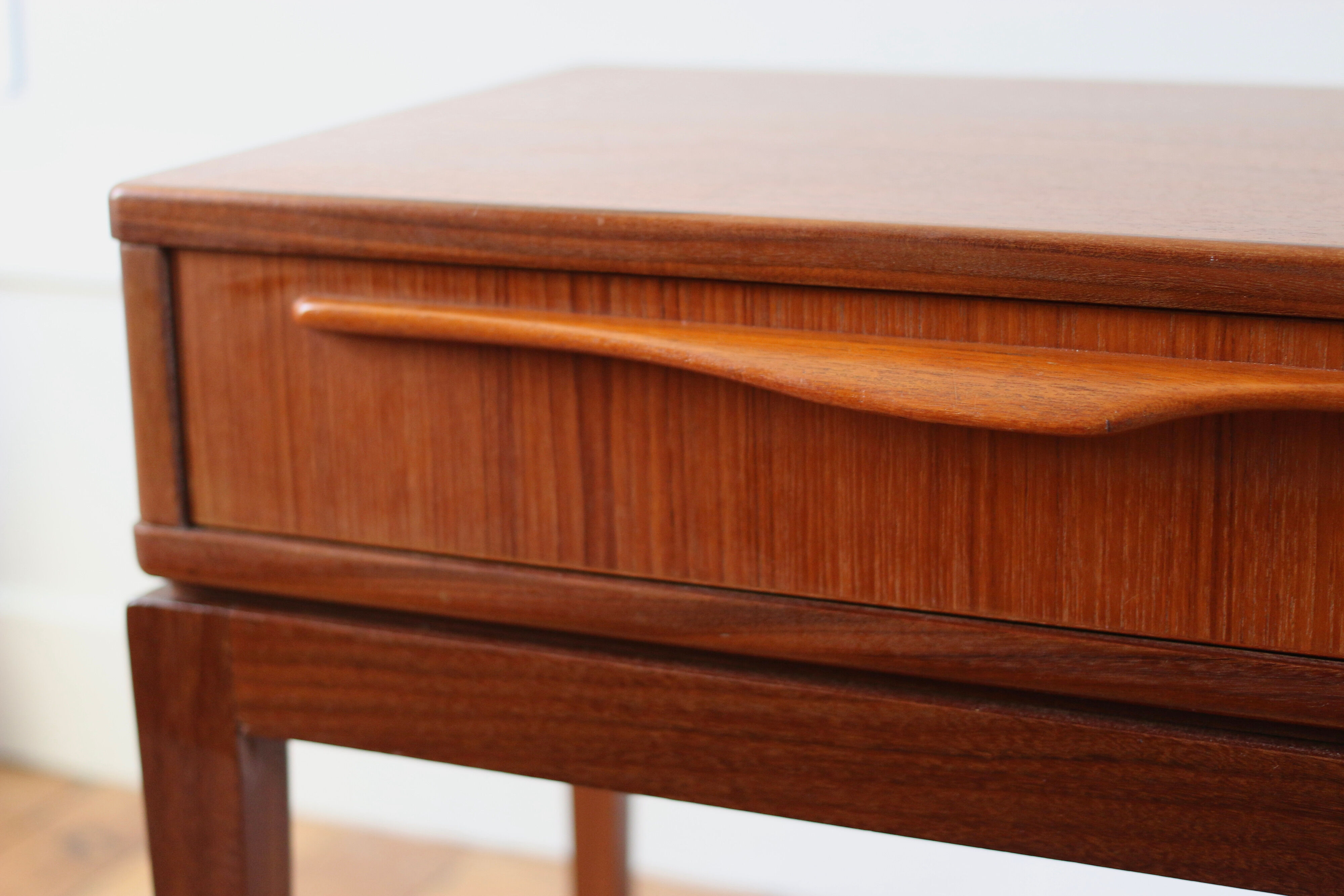 Scandinavian bedside table vintage teak 1960