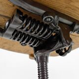 American swivel office armchair in oak, with leather seat, USA, Circa 1900