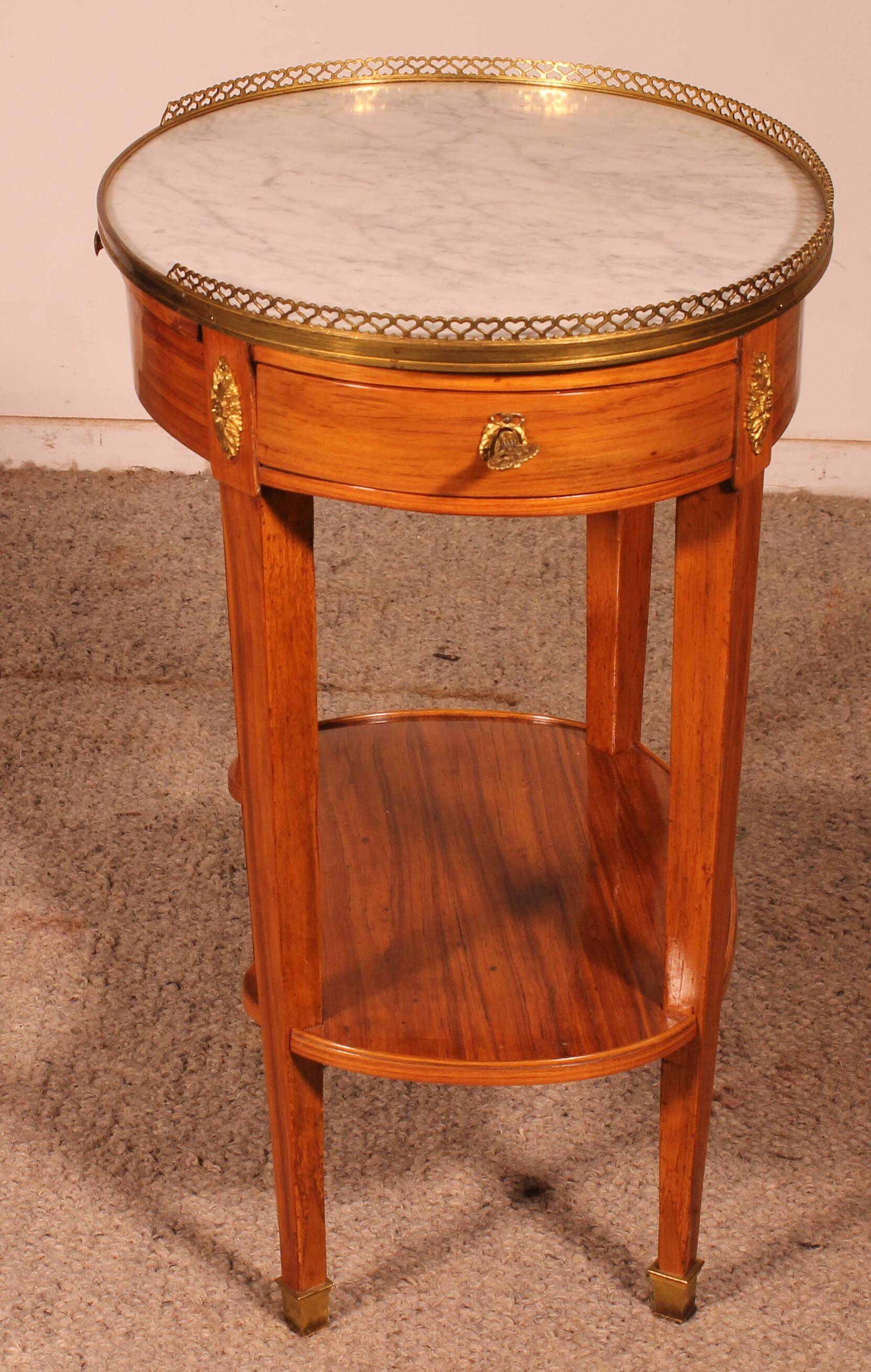 Louis XVI Rosewood Side Table With Writing Desk