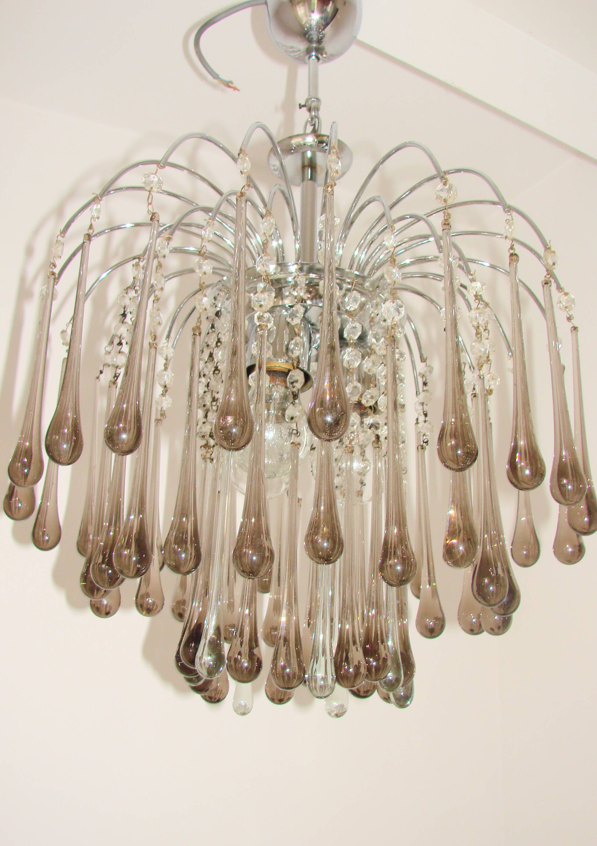 An original Paolo Venini Murano chandelier, Italy, 1970s.