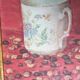 Original oil on still life canvas "La Tasse Fond Rose"
