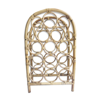 Vintage rattan bottle holder
