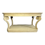 Raw oak draper table