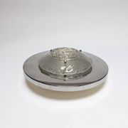 Rare Vintage Italian Chrome and Glass Sculptural Wall Lamp, Collectible Design