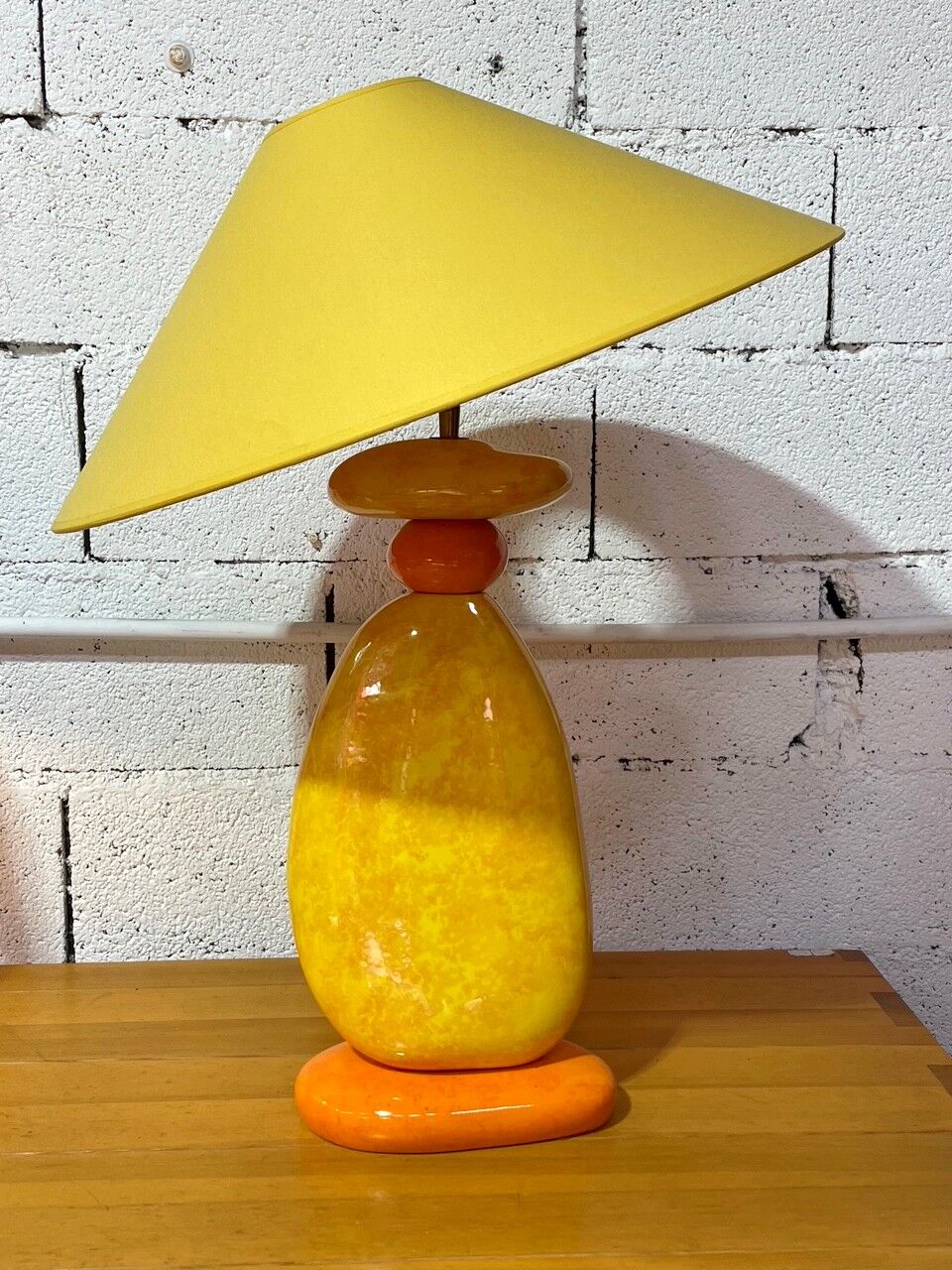 Vintage ceramic lamp by François Châtain