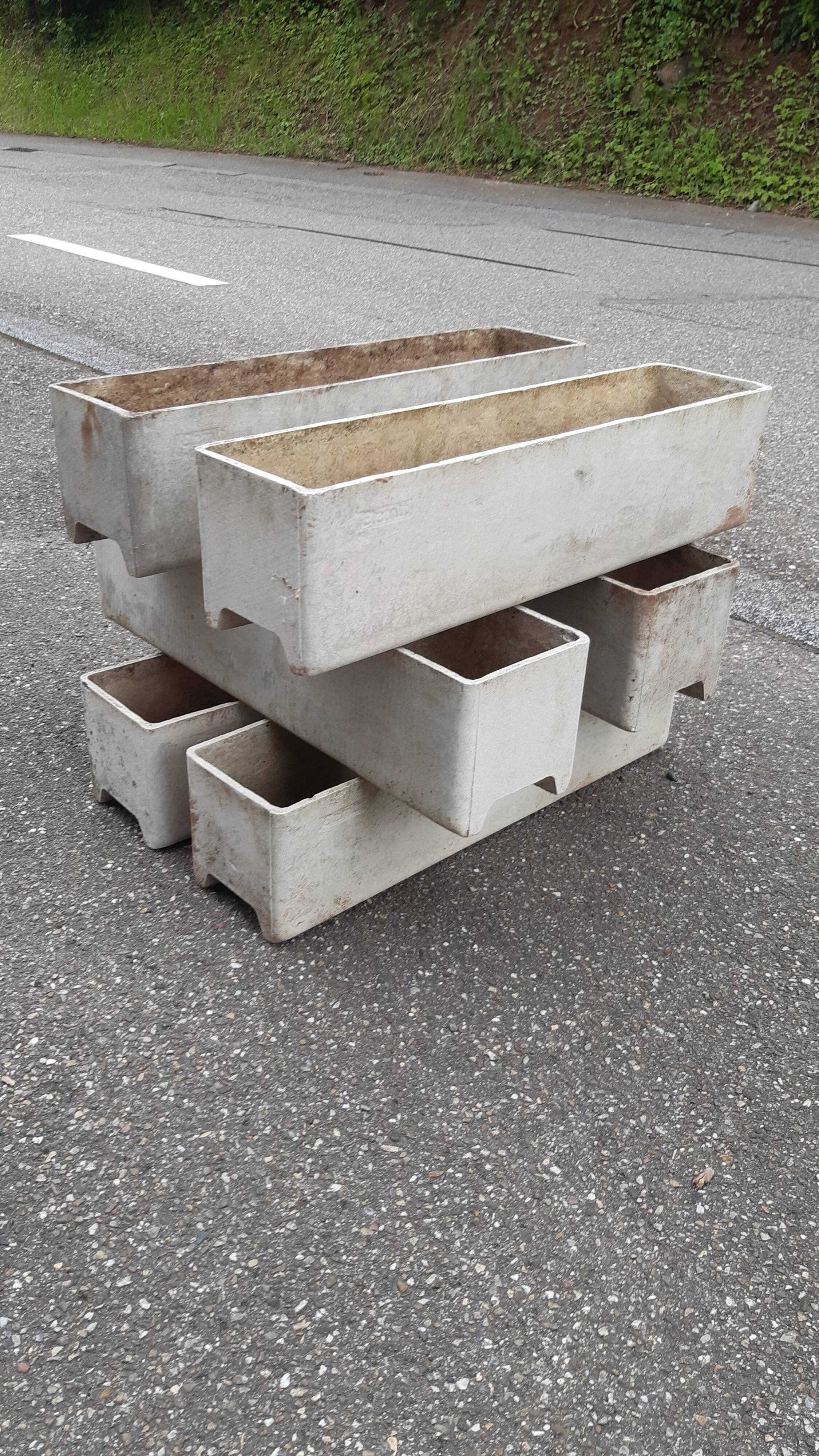 Set of 6 vintage Eternit edition planters