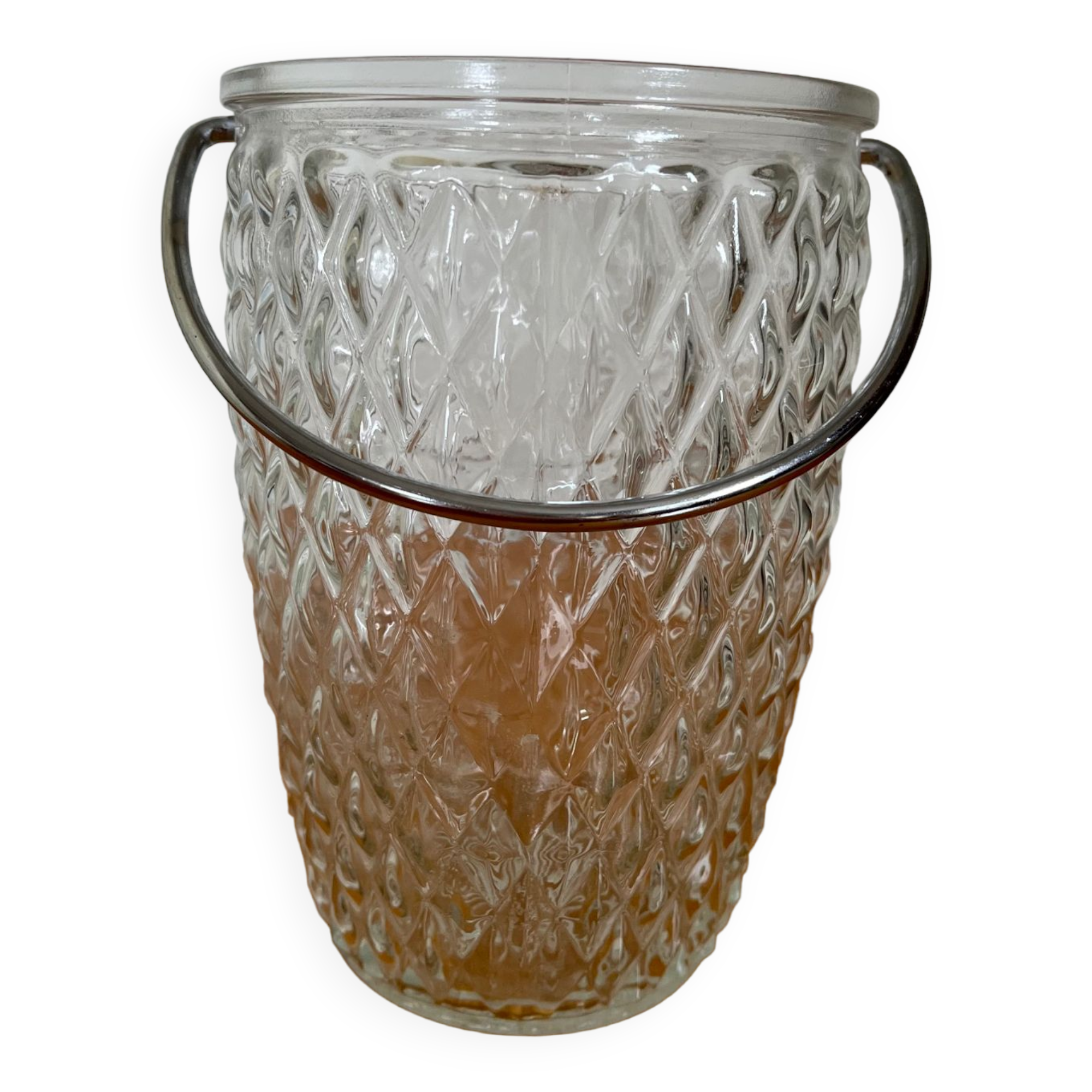 Vintage glass ice bucket