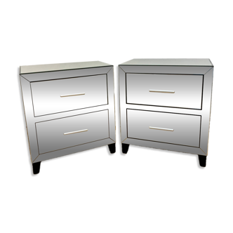 Tables de chevet miroir x2 AMPM
