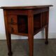 Vintage wooden side table with trompe-l'œil system.