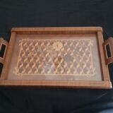 Marquetry serving tray.