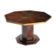 Jean Claude Mahey octagonal table magnifying glass and brass