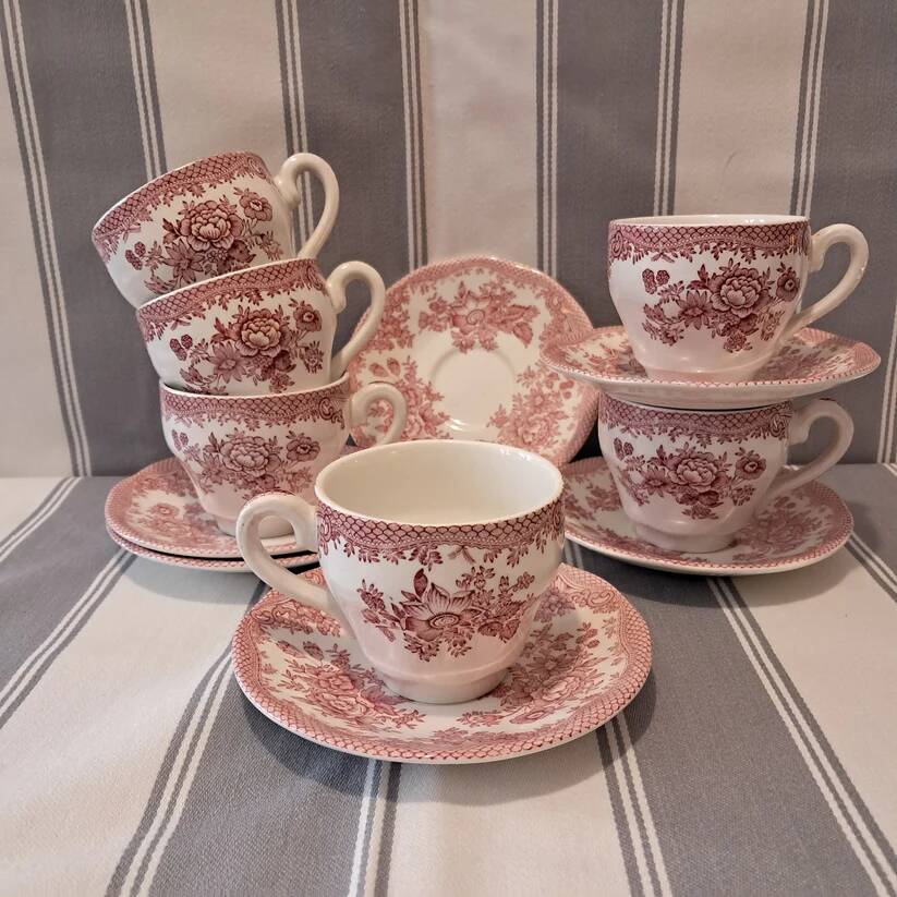 Coffee service "Asiatic Pheasants" 6 cups and saucers