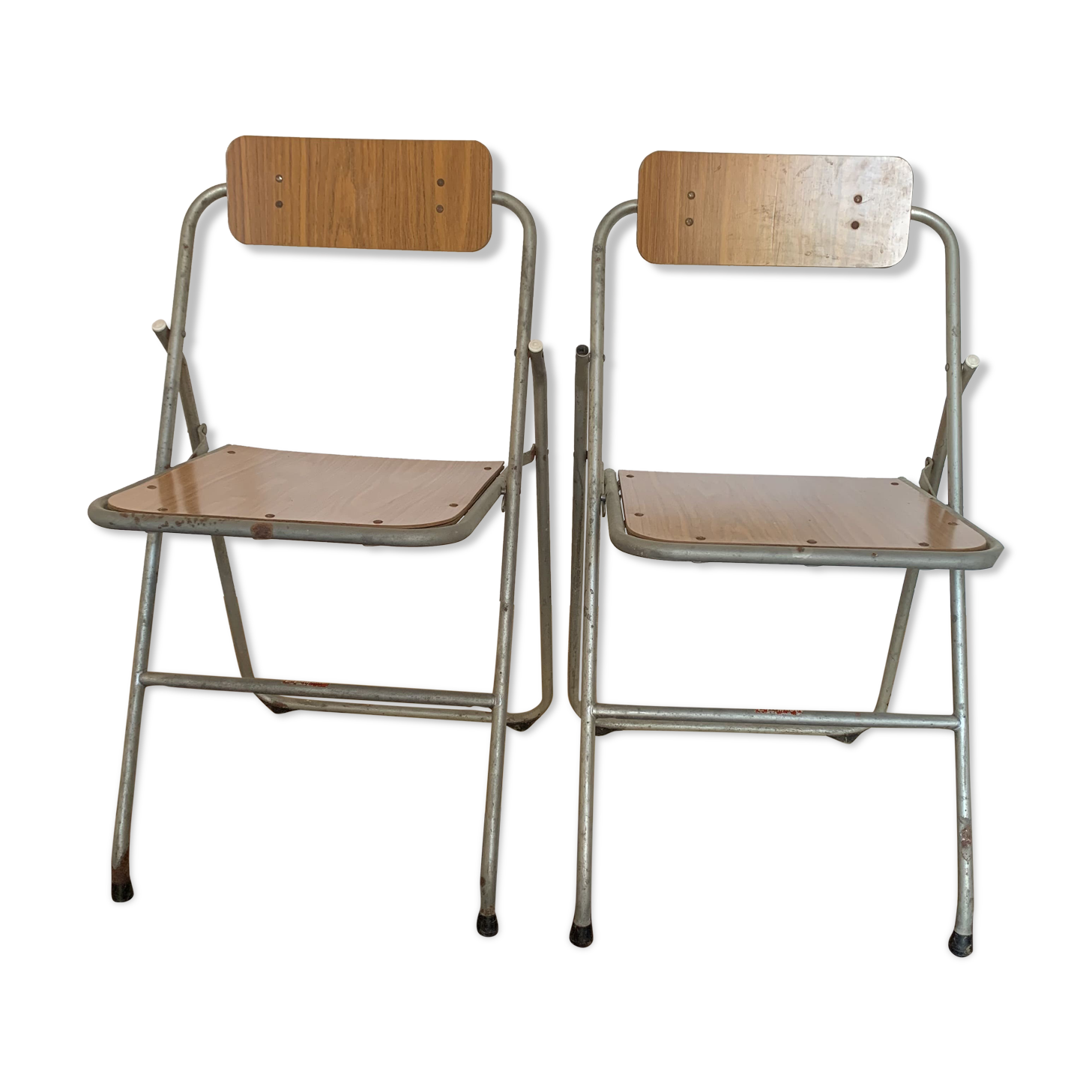 Pair of LALLEMAND folding chairs