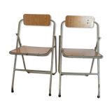 Pair of LALLEMAND folding chairs
