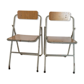 Paire de chaises pliantes lallemand
