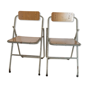 Pair of LALLEMAND folding chairs