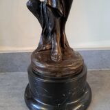 Art Nouveau bronze female sculpture