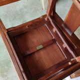 Pair of solid mahogany state chairs