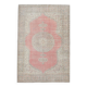 7x10 Vintage Soft Red & Beige Vintage Oushak Area Rug, 207x310 Cm