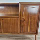Art Decò sideboard in walnut stained beech open space design