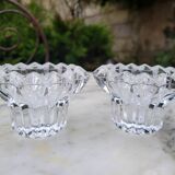 Pair of crystal candlesticks