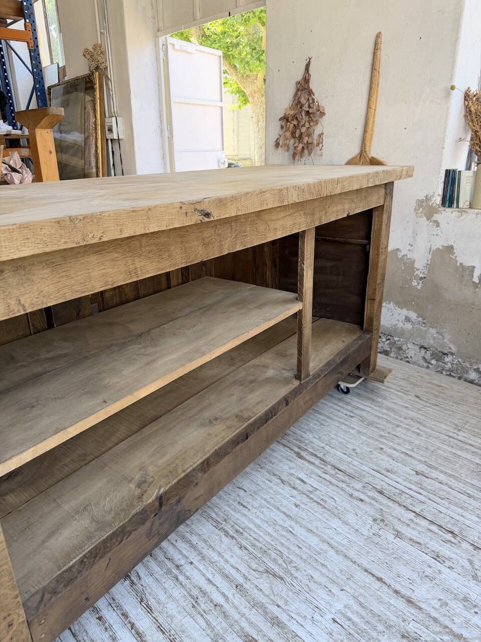 Rustic sideboard XXL 4m solid oak 1950