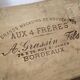 Old wooden box from the department stores of Bordeaux
