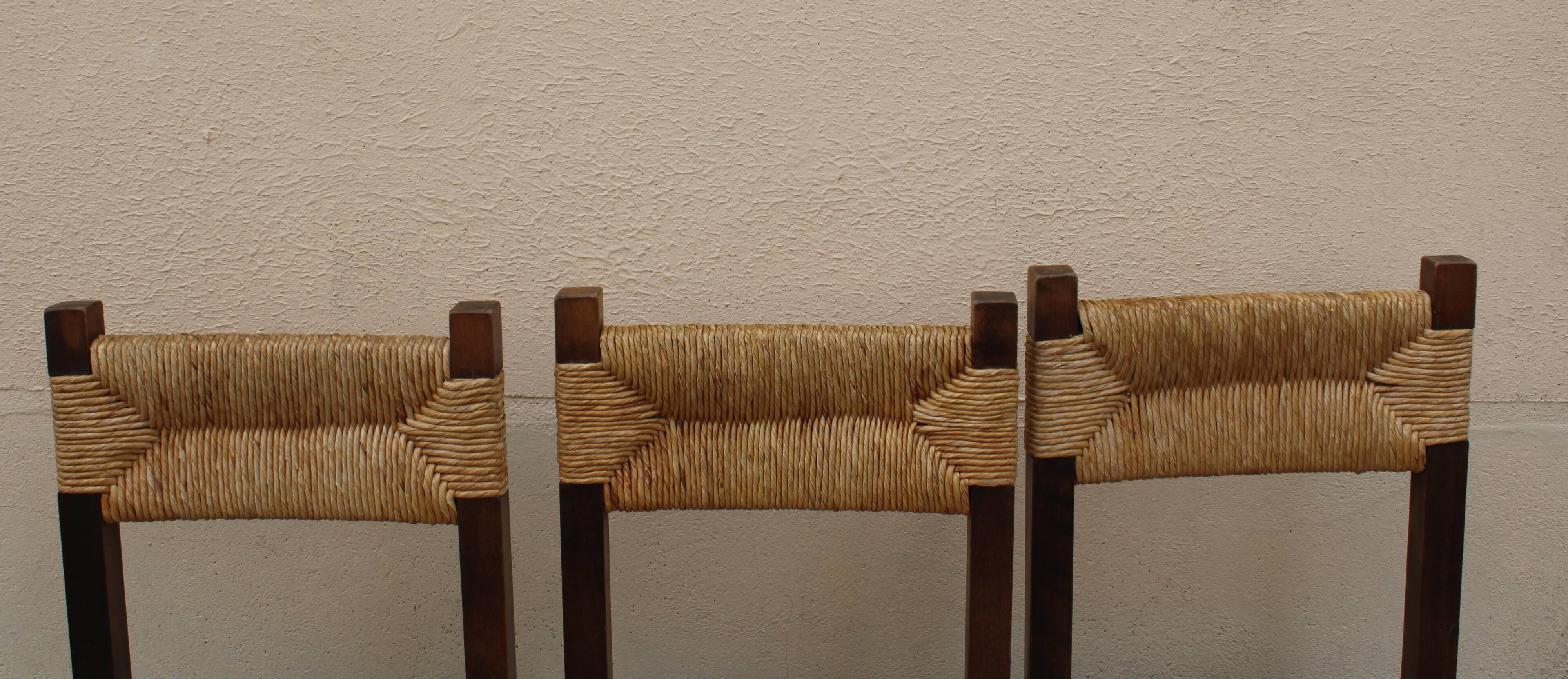 Trio of mulched chairs