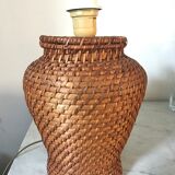 Vintage rattan lamp foot
