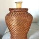 Pied de lampe en rotin vintage