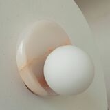 Pair of modern wall sconces Onyx and Opaline