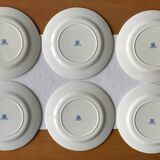 6 old flat plates in Gien earthenware