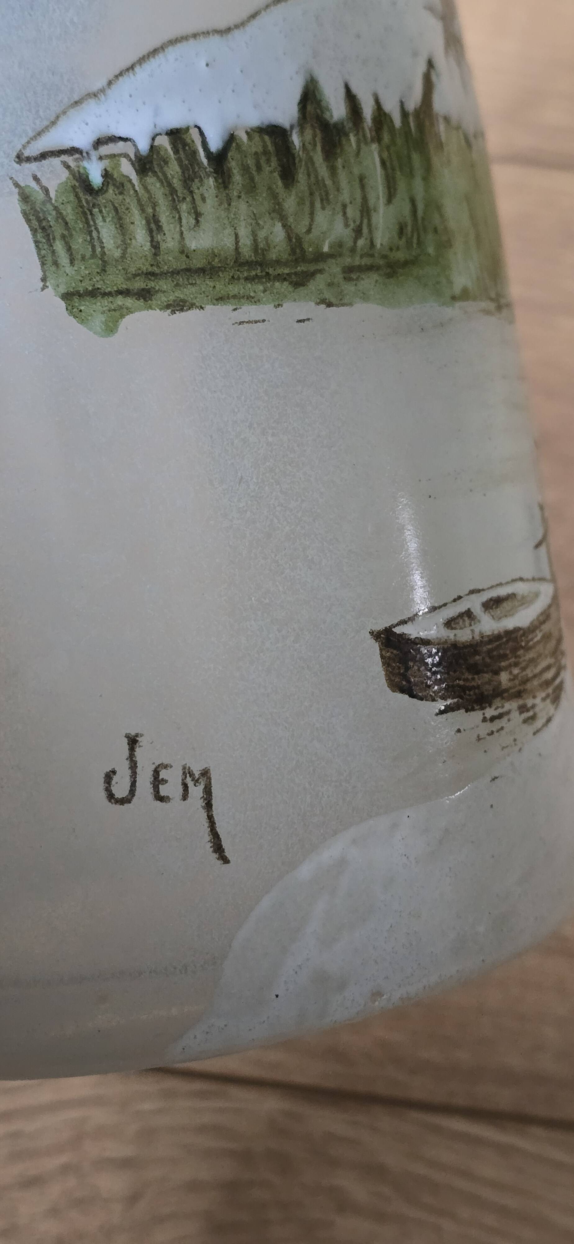 Art Deco vase signed JEM