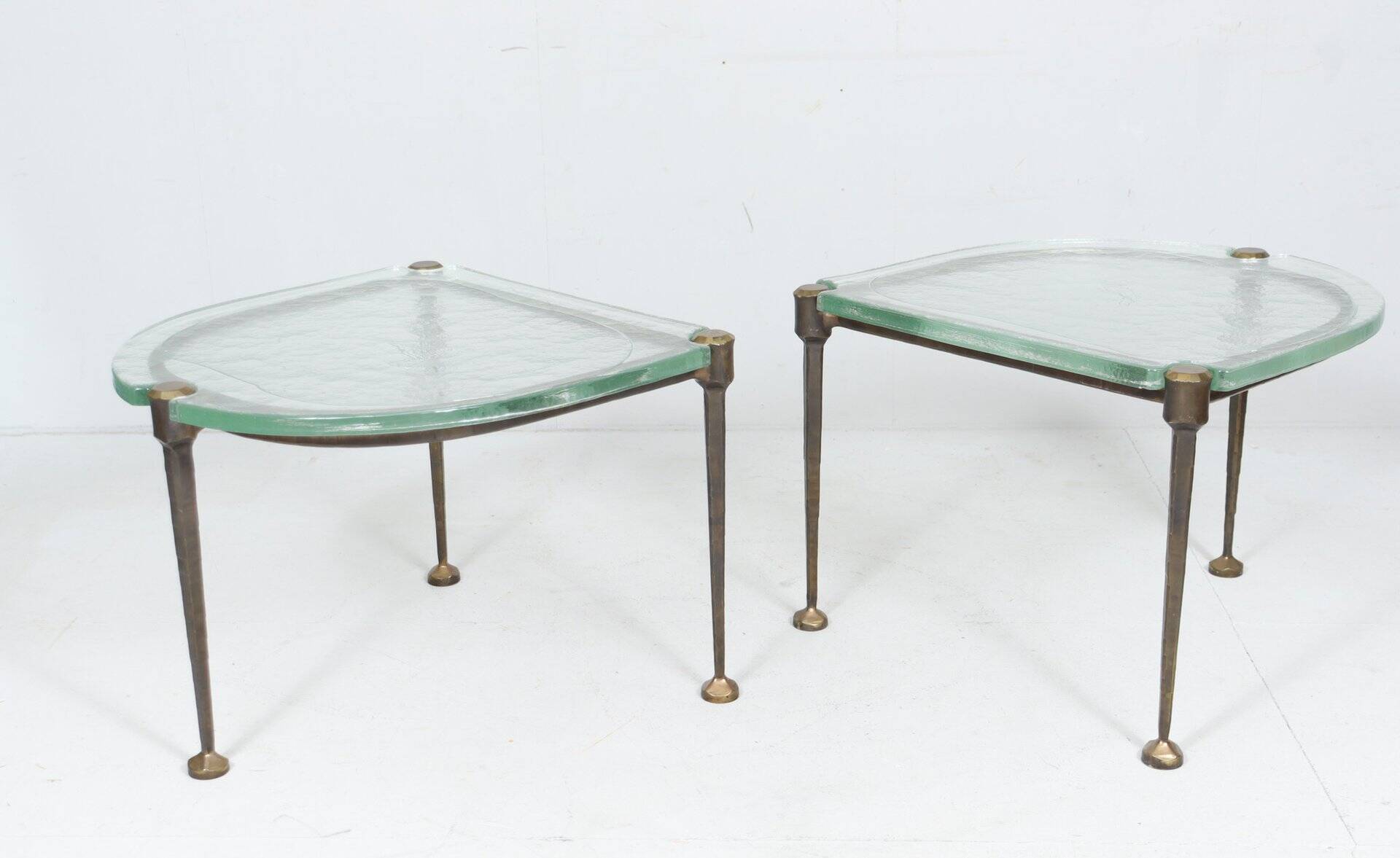 Brutalist German vintage coffee tables by Lothar Klute, 1980s, set of 2