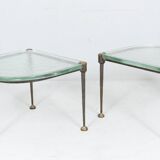 Brutalist German vintage coffee tables by Lothar Klute, 1980s, set of 2