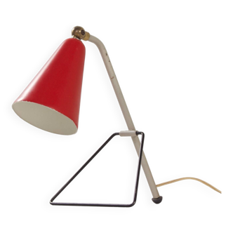 Lampe de table rouge par JJM Hoogervorst pour Anvia, 1950