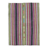 Tapis kilim turc vintage en laine et coton violet noué à la main