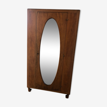 Wardrobe with beveled mirror