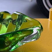 Green Murano glass , 1960's contemporary glass hand made in Italy