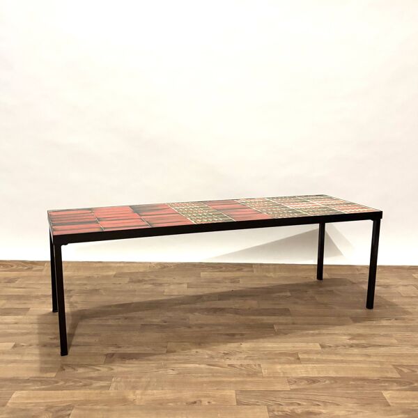 Table basse du céramiste Roiger Capron années 70